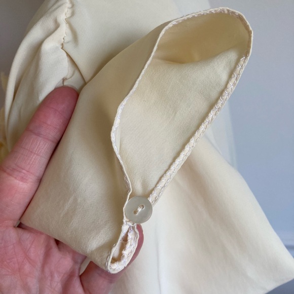 Vintage Cream Yellow Dropped Waist Dress - Picture 12 of 13